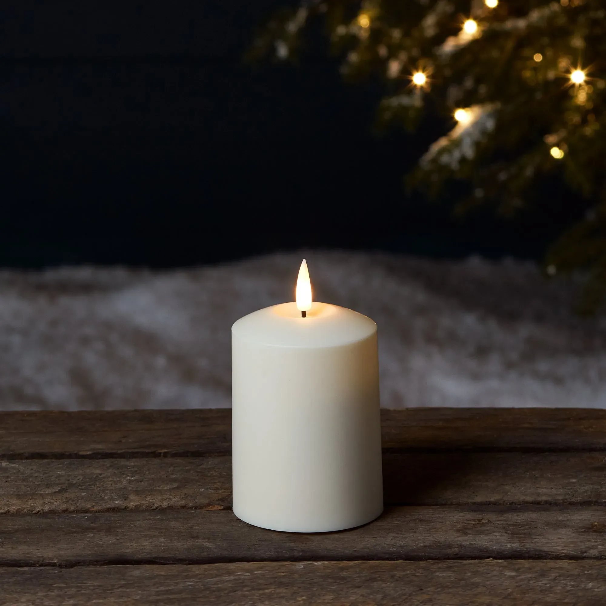 10cm Waterproof Outdoor Candle - Warm White image