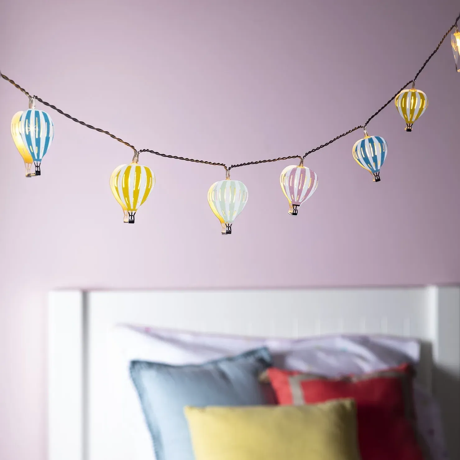12-Light Hot Air Balloon Fairy Lights - Multi