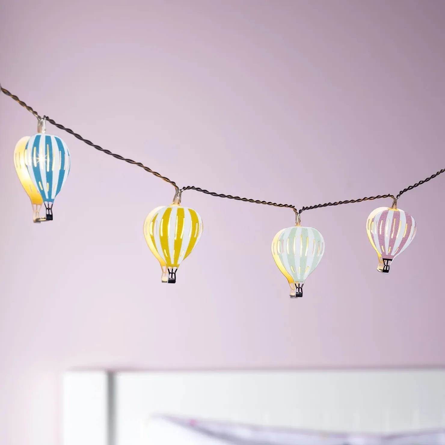 12-Light Hot Air Balloon Fairy Lights - Multi