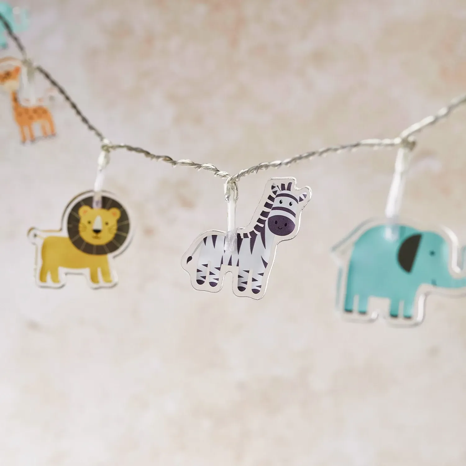 12-Light Safari Animal Fairy Lights - Multi