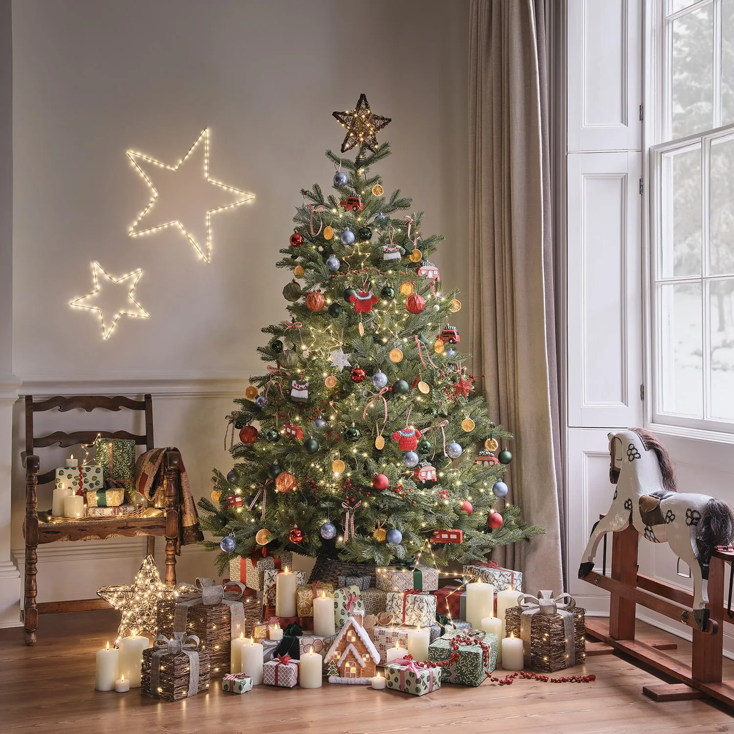 12-Piece Christmas Baubles Set - Pine Green