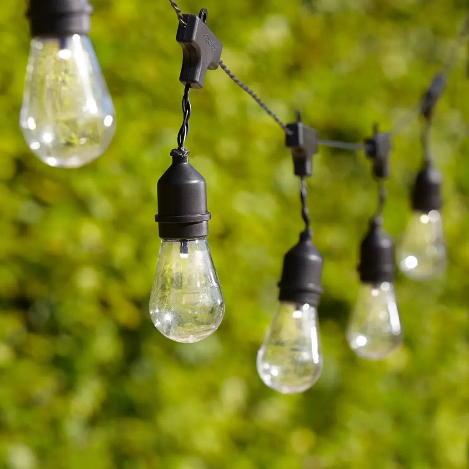 15 Drop Bulb Battery Festoon Lights - Warm White