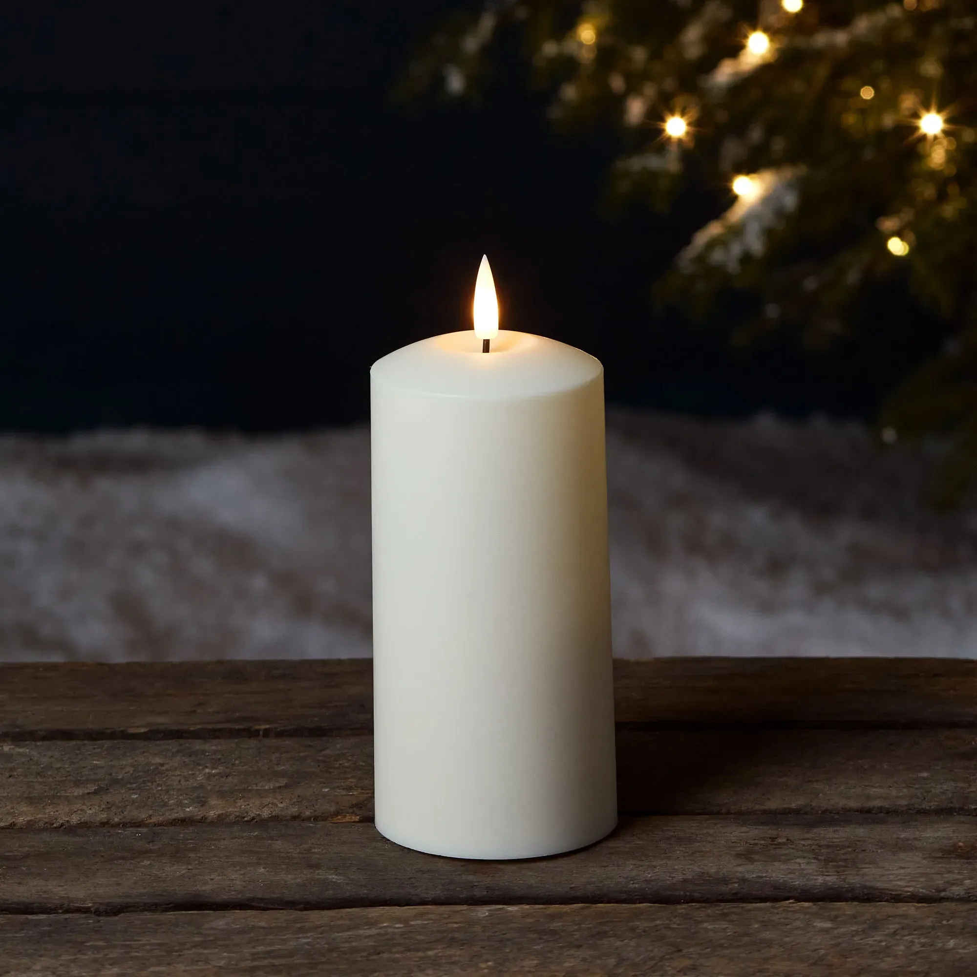 15cm LED Candle Waterproof - Warm White, Wax image