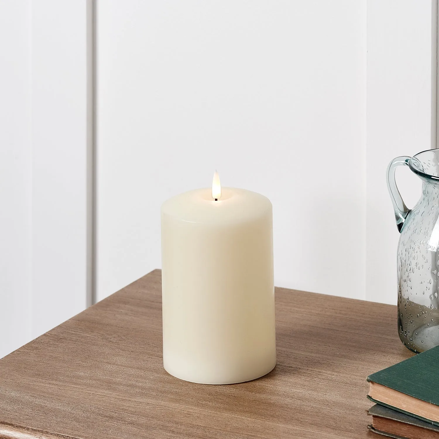 15cm LED Chapel Candle - Ivory, Real Wax