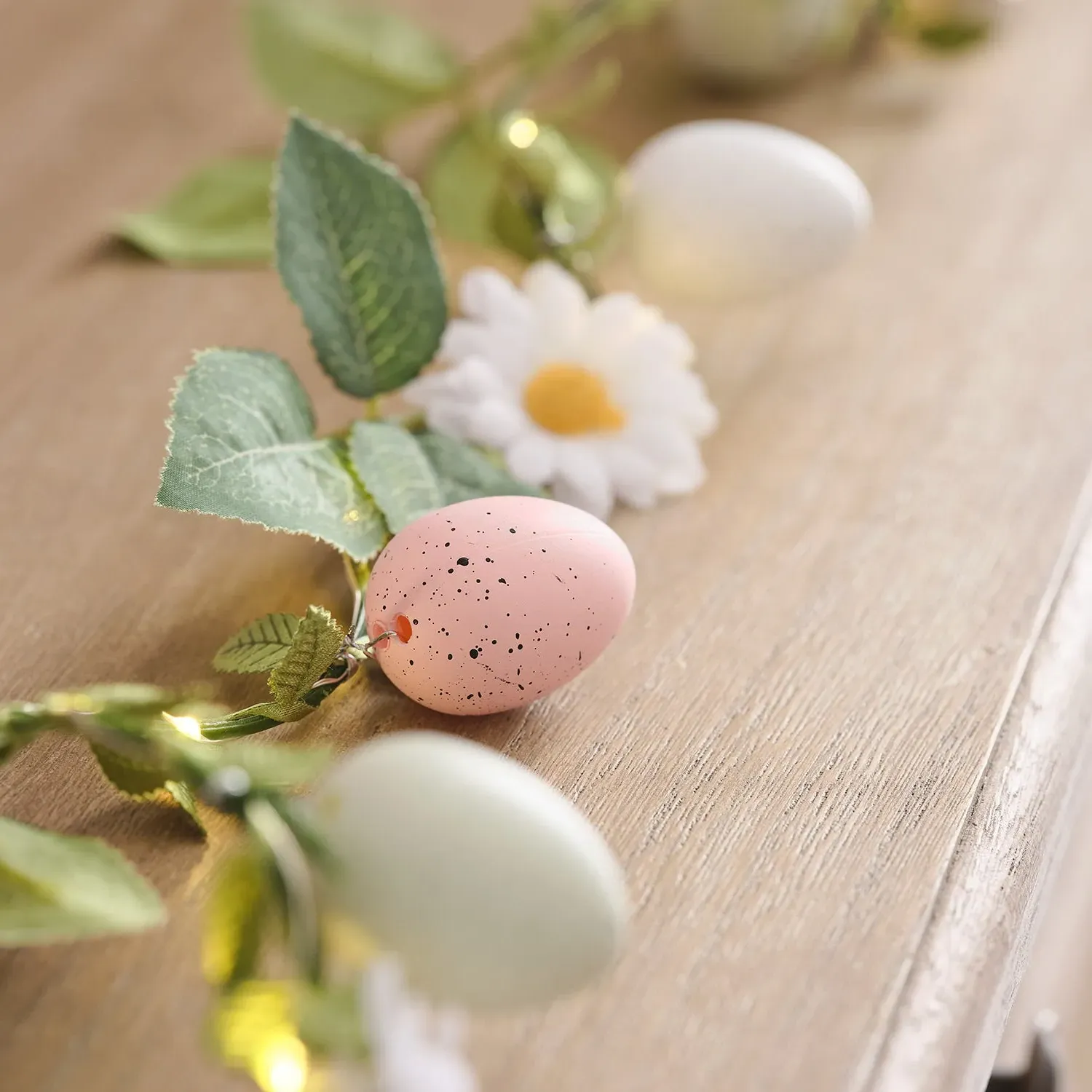 1.5m Easter Egg Light Garland - Warm White, Wire