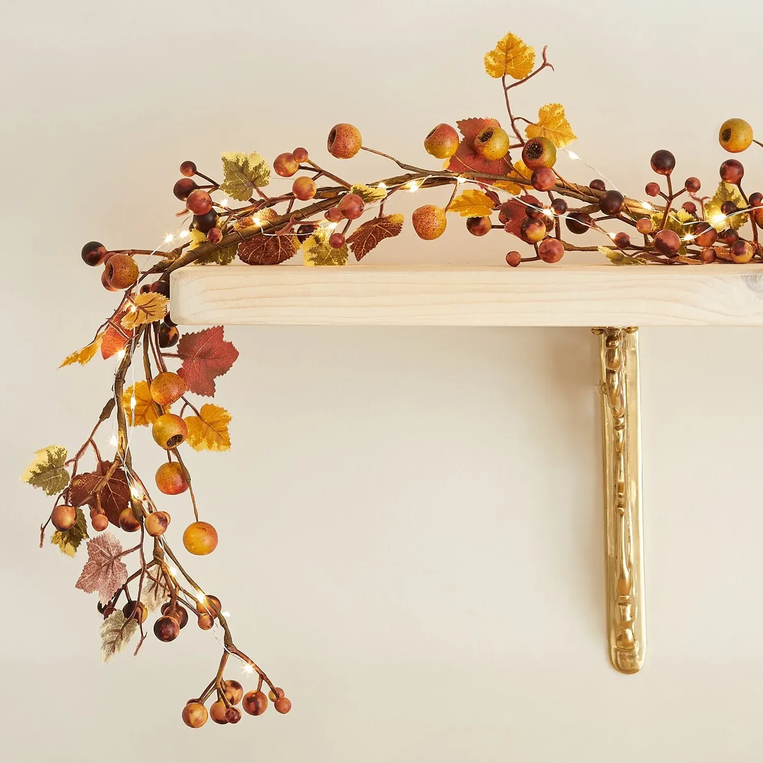 1.5m Pre-Lit Autumn Garland - Warm White image
