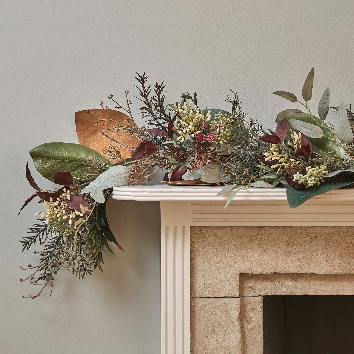 1.5m Pre-Lit Autumn Garland - Warm White