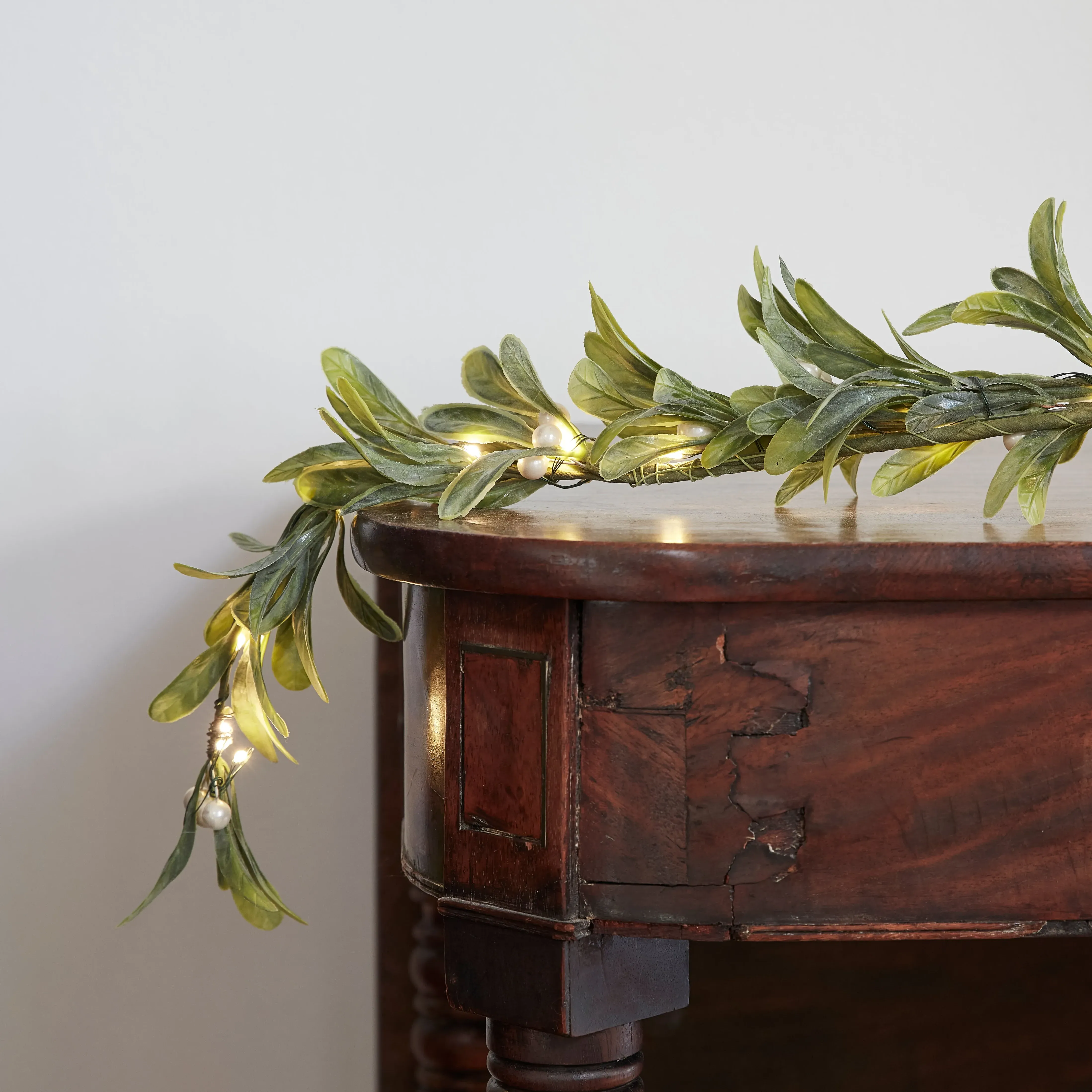 1.5m Pre-Lit Christmas Garland - Warm White LEDs image