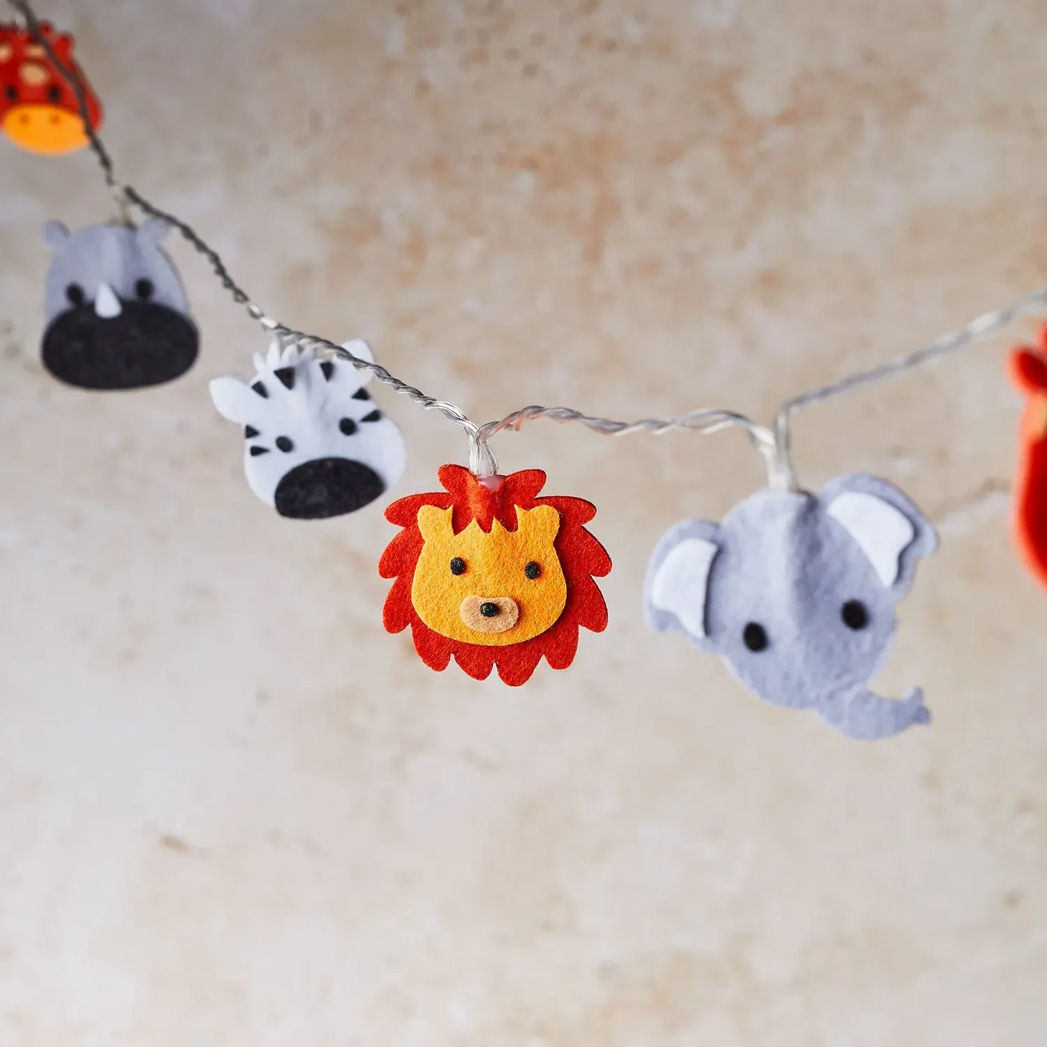 16-Light Safari Animal Fairy Lights - Warm White