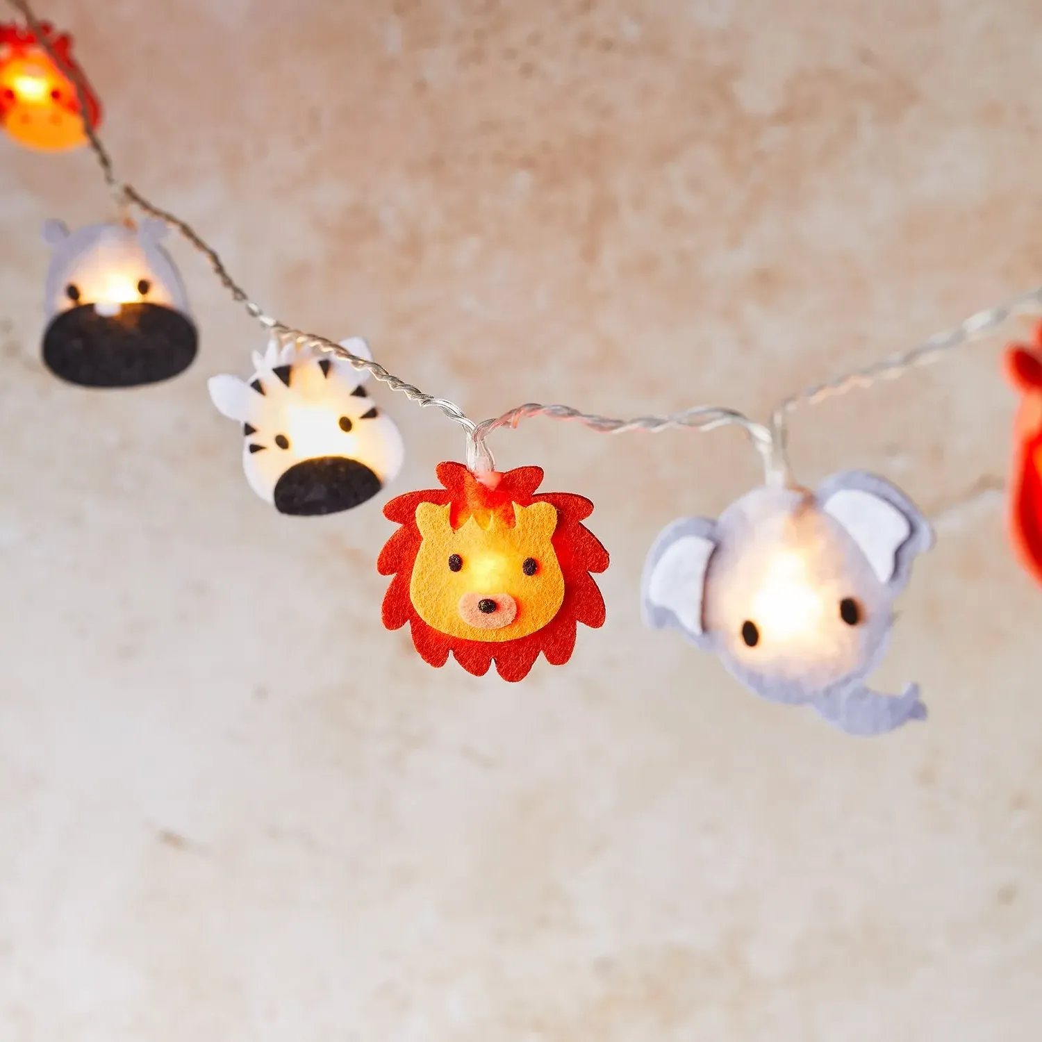 16-Light Safari Animal Fairy Lights - Warm White image