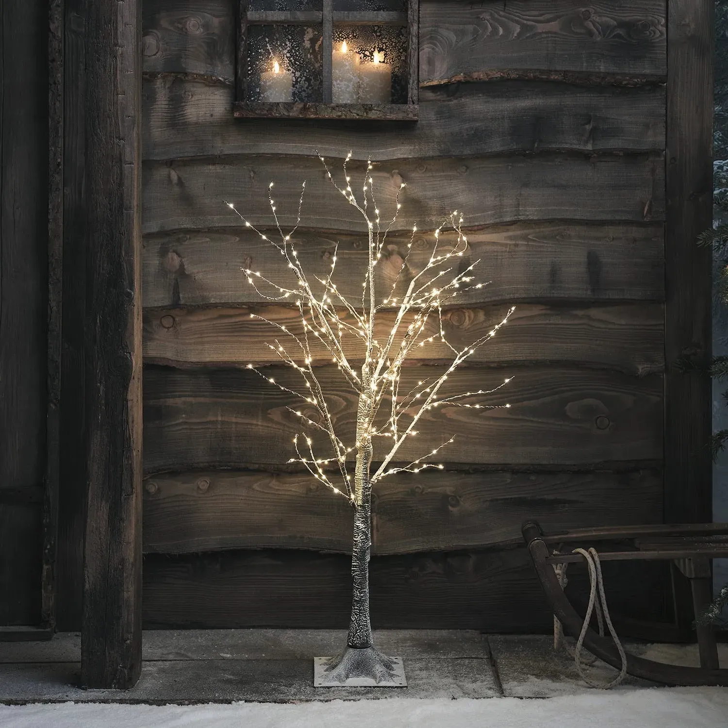 1m Pre-Lit Winter Tree - Warm White, Copper Wire image