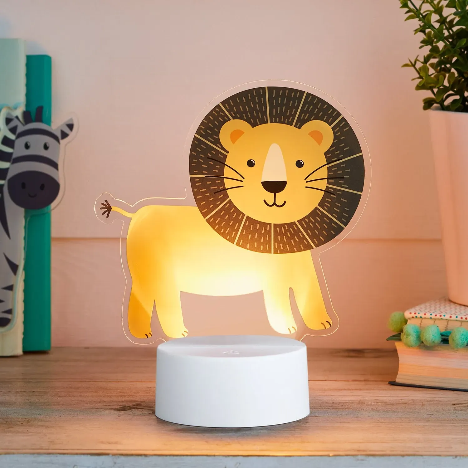 2-in-1 Animal USB Table Light - Multi, Acrylic