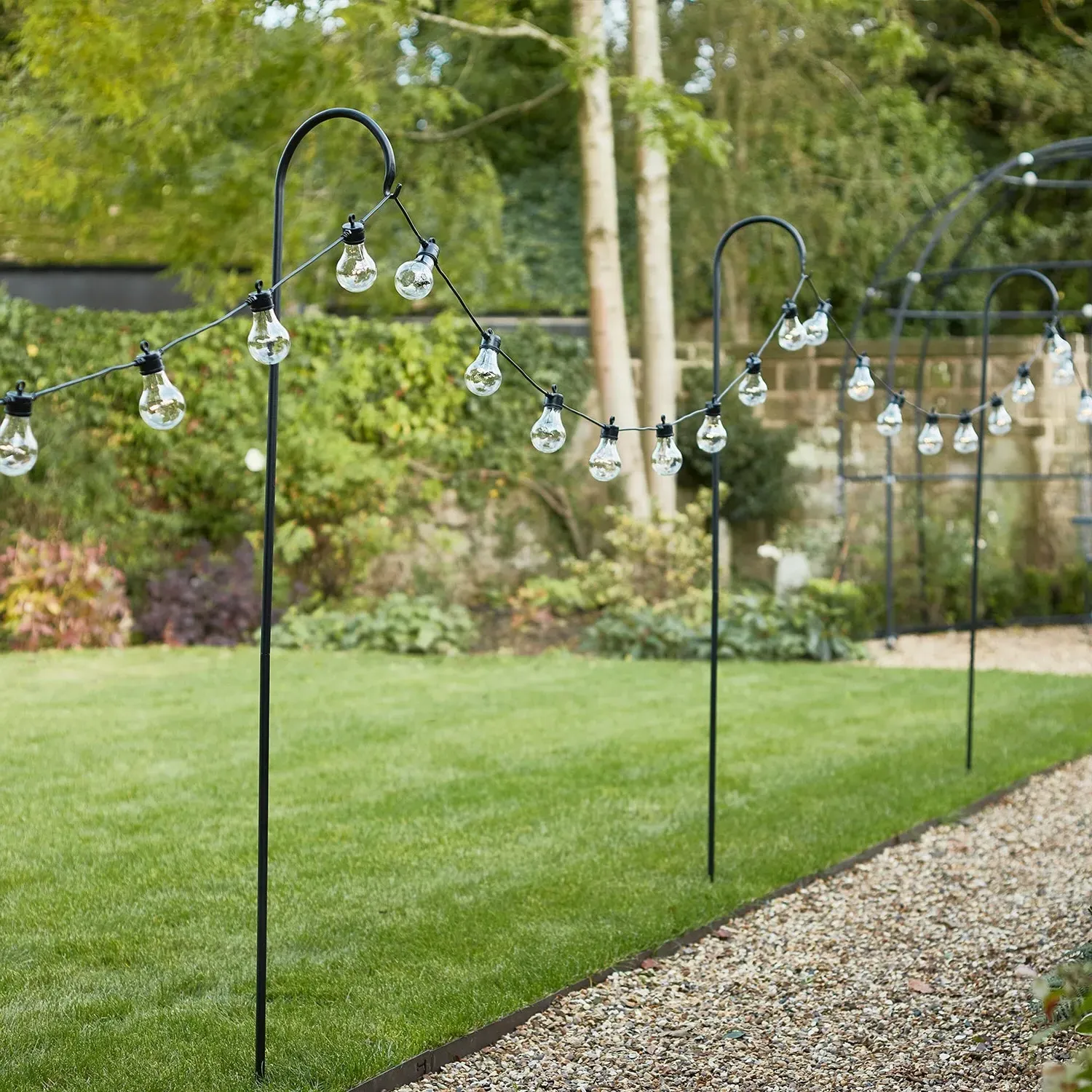 2-Piece Shepherd's Hook Pole Set - Black image