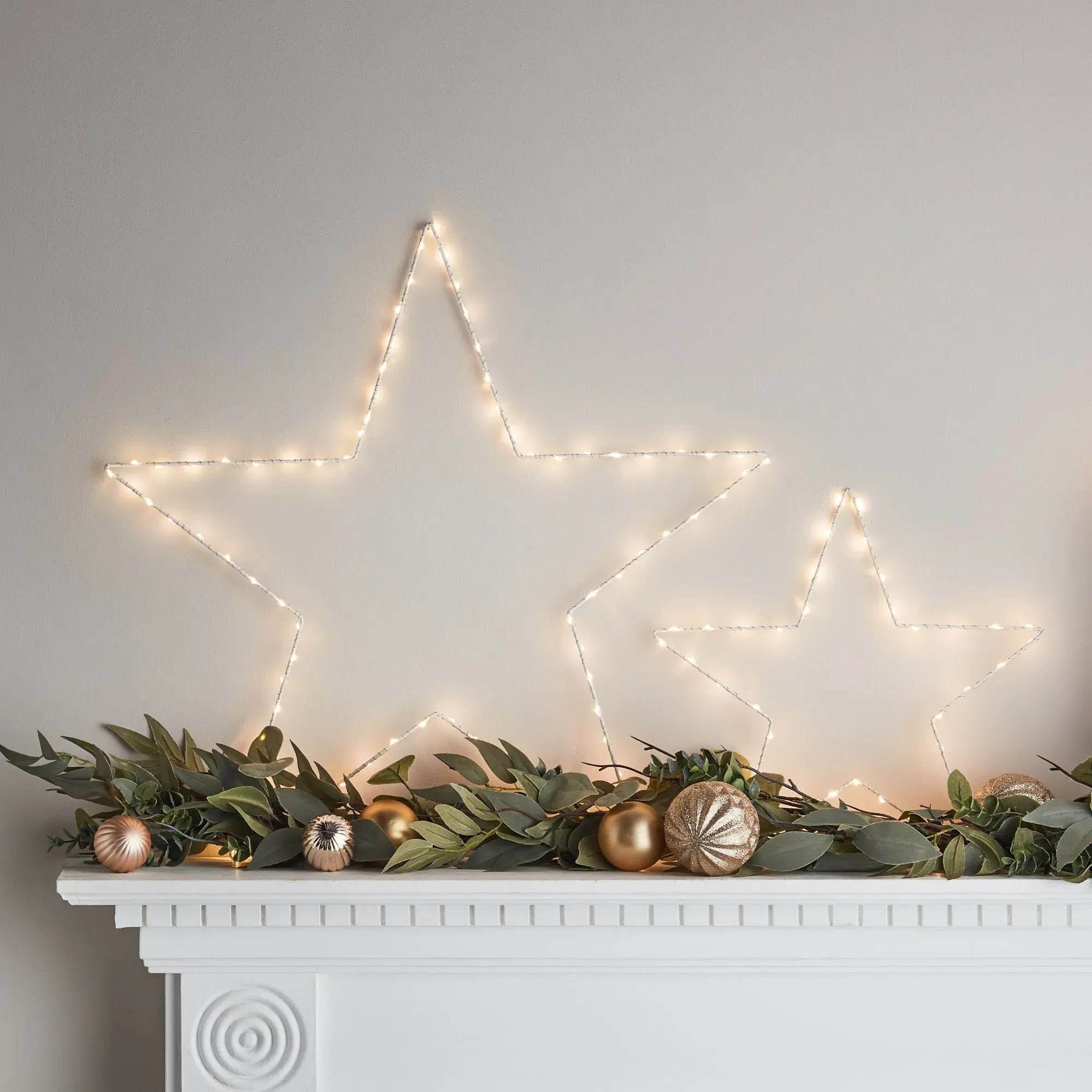 2-Star Christmas Window Light Bundle - Warm White