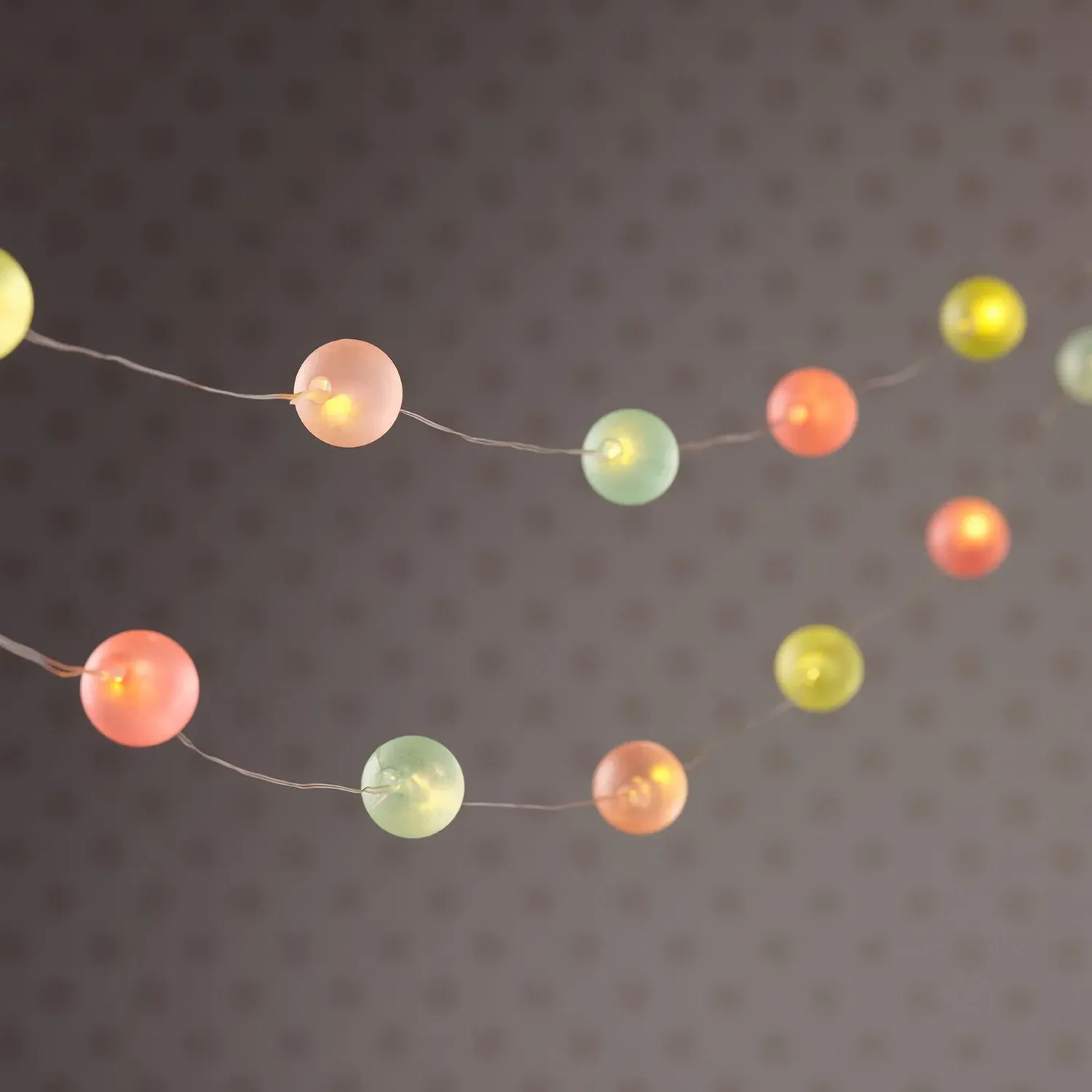 20 Ball LED Micro Lights - Pastel, Wire image