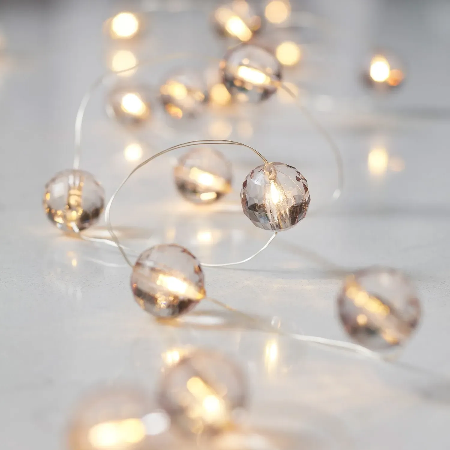 20-LED Bead Fairy Lights - Warm White, Acrylic image
