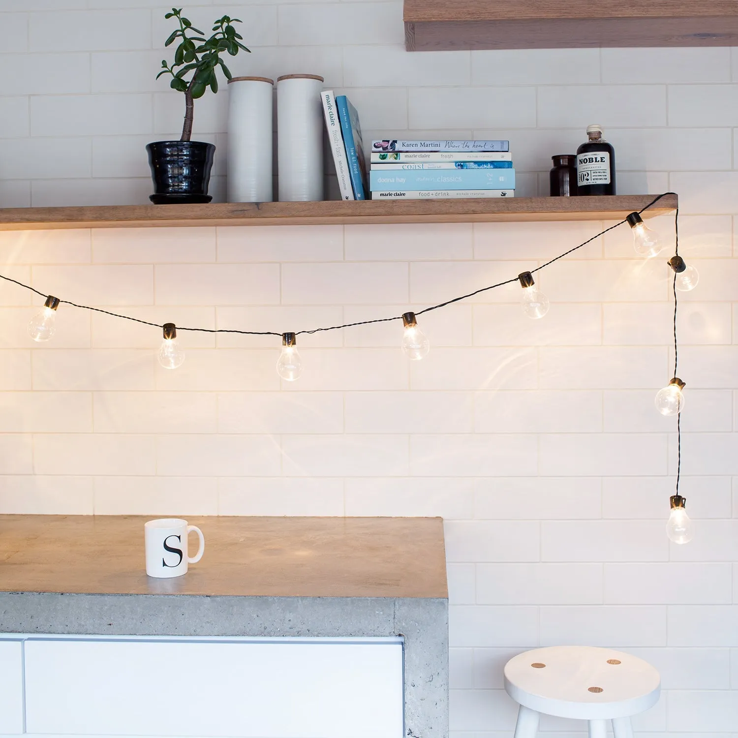 20-Light Battery Festoon Lights - Warm White
