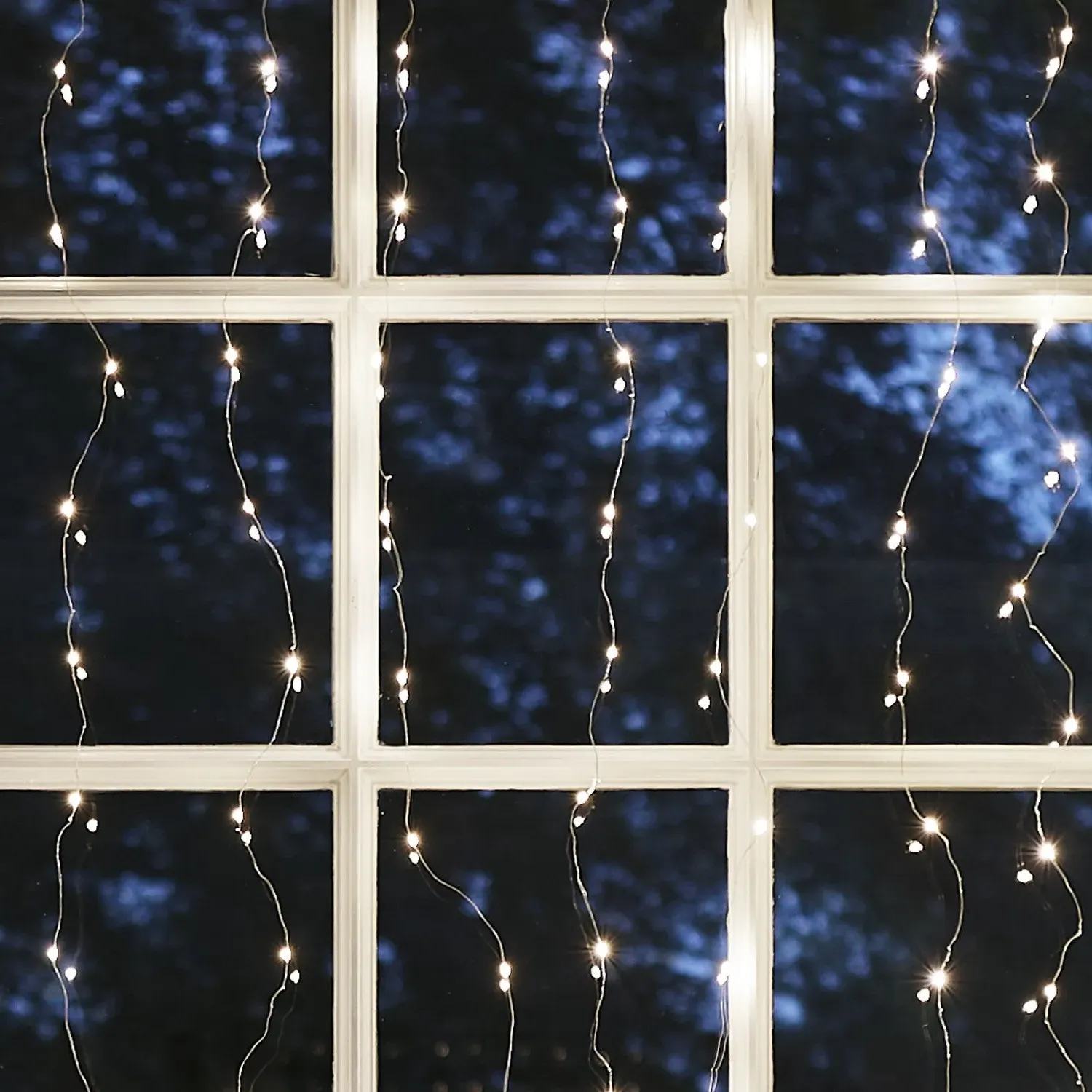 200 LED Curtain Light with Timer - Warm White
