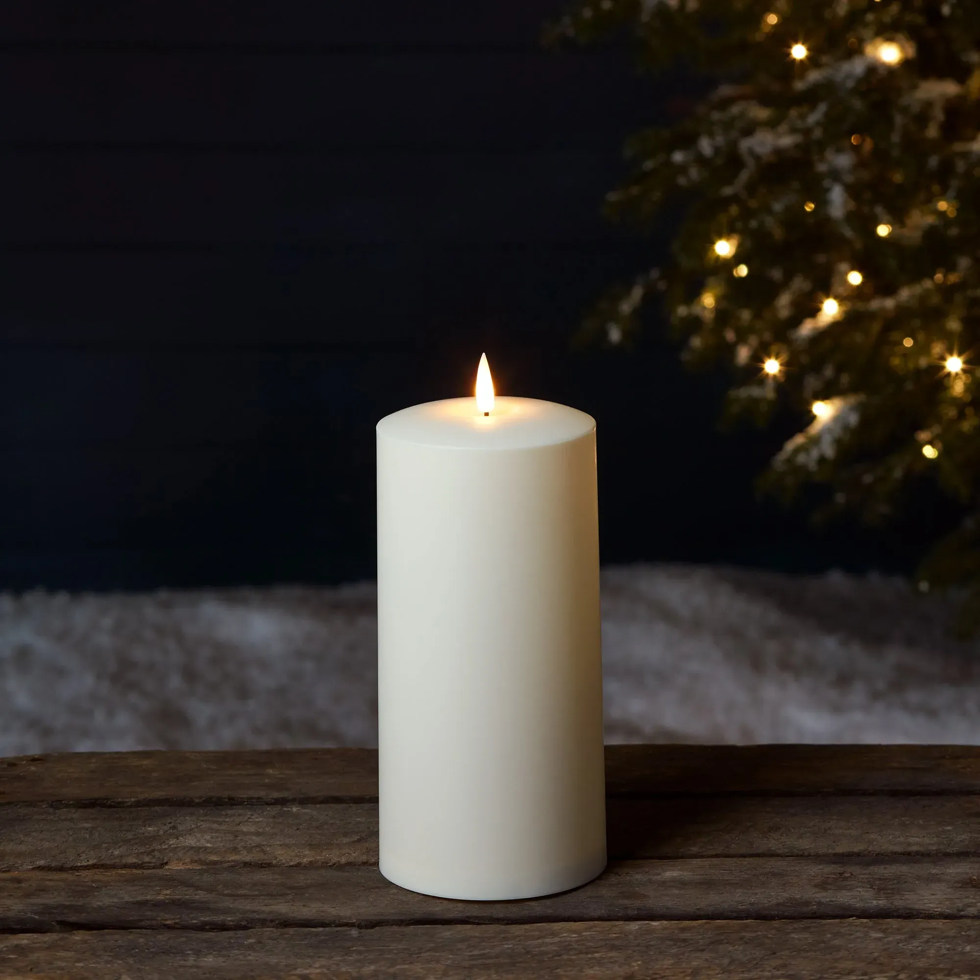20cm Waterproof LED Candle - Warm White, Wax image