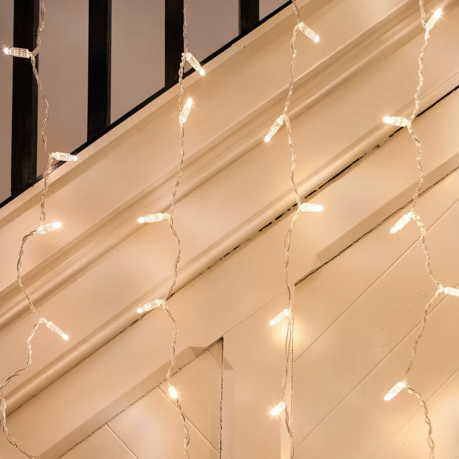 2m Curtain Lights Connectable - Warm White