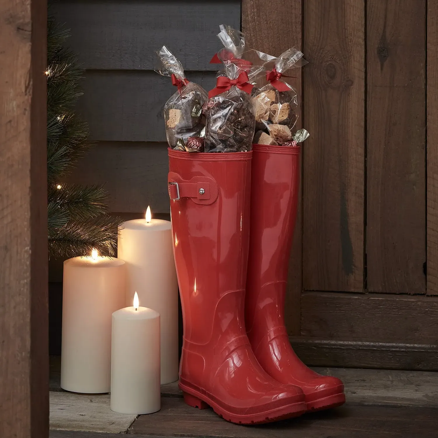 3-Piece Outdoor Candle Set with Timer - Warm White