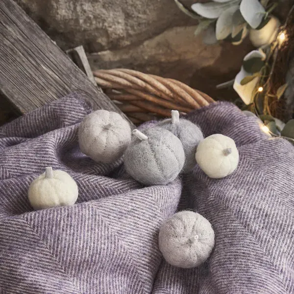 3-Piece Pumpkin Decorations - Neutral, Felt