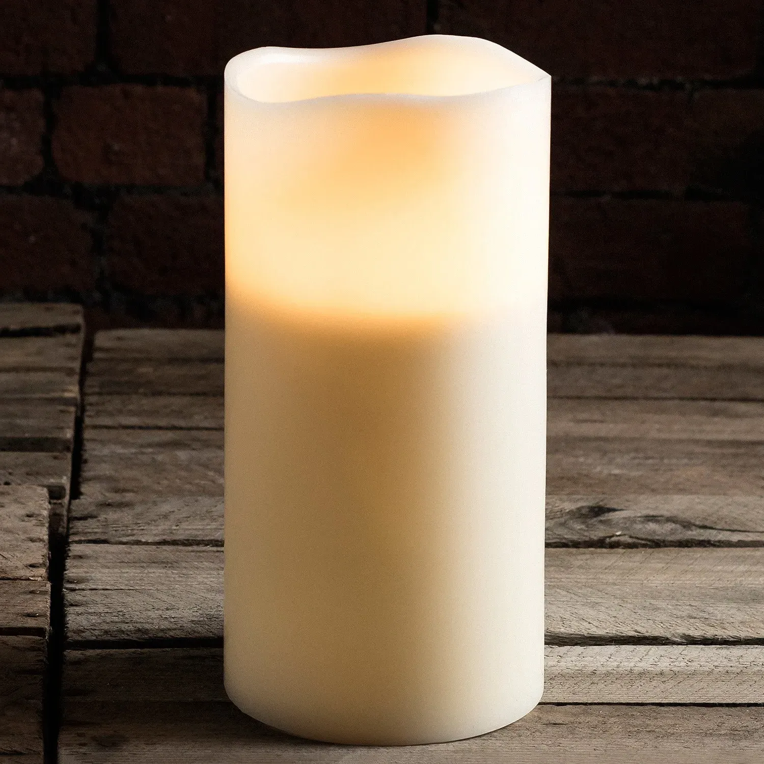 3-Wick Hurricane LED Candle - Warm White, Wax