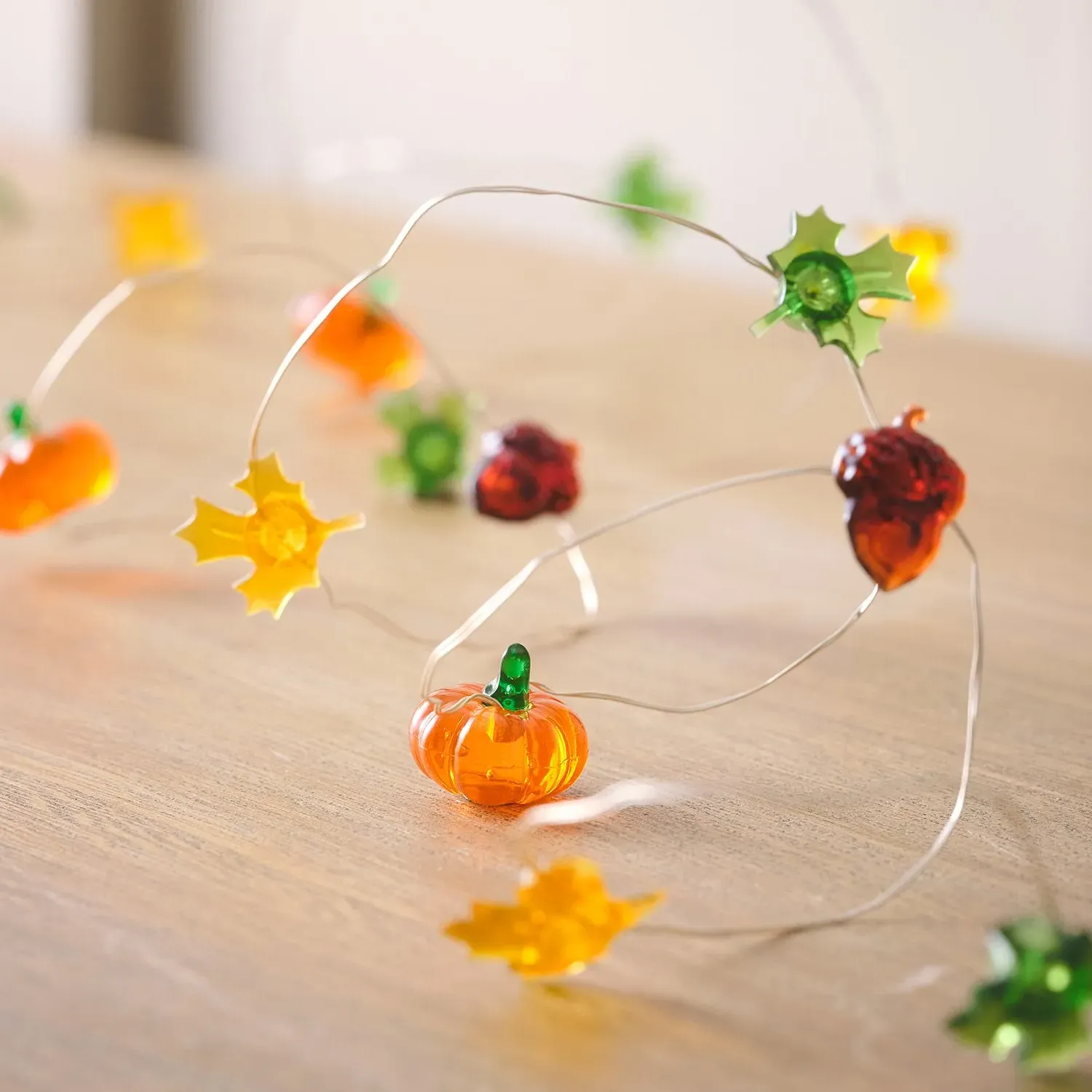30 LED String Lights Autumn Shapes - Warm White