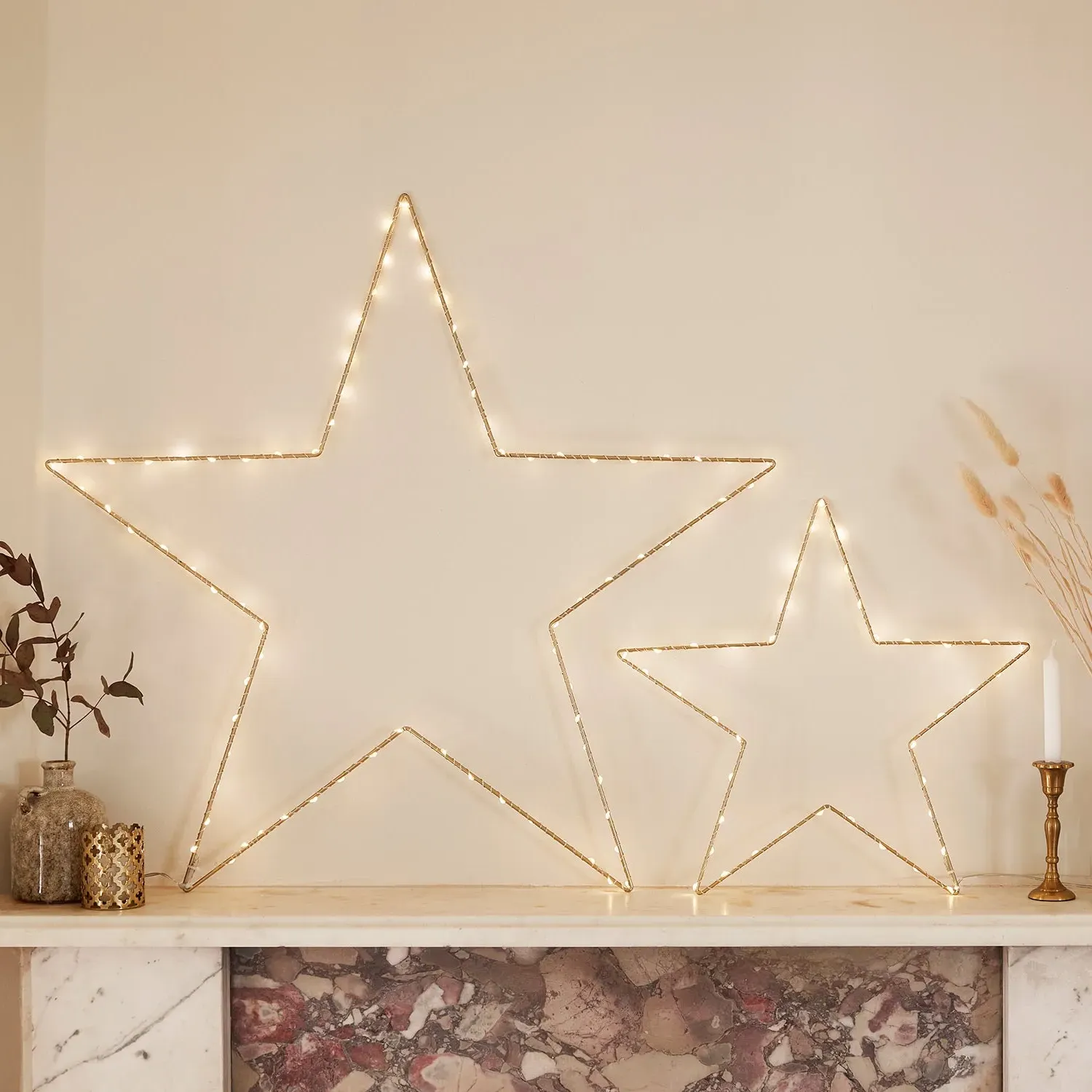 34cm Star Window Light - Gold, Metal