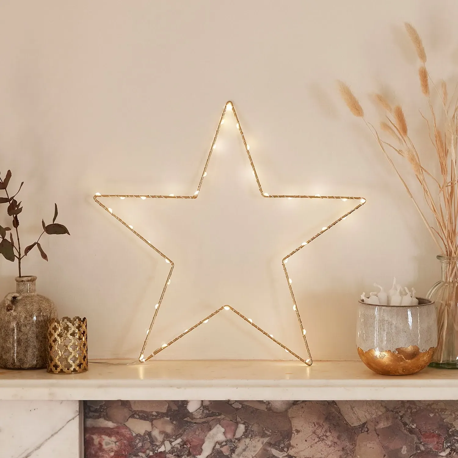 34cm Star Window Light - Gold, Metal image