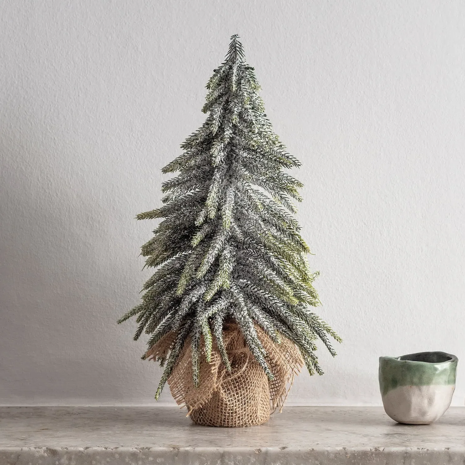 35cm Snowy Mini Christmas Tree - White