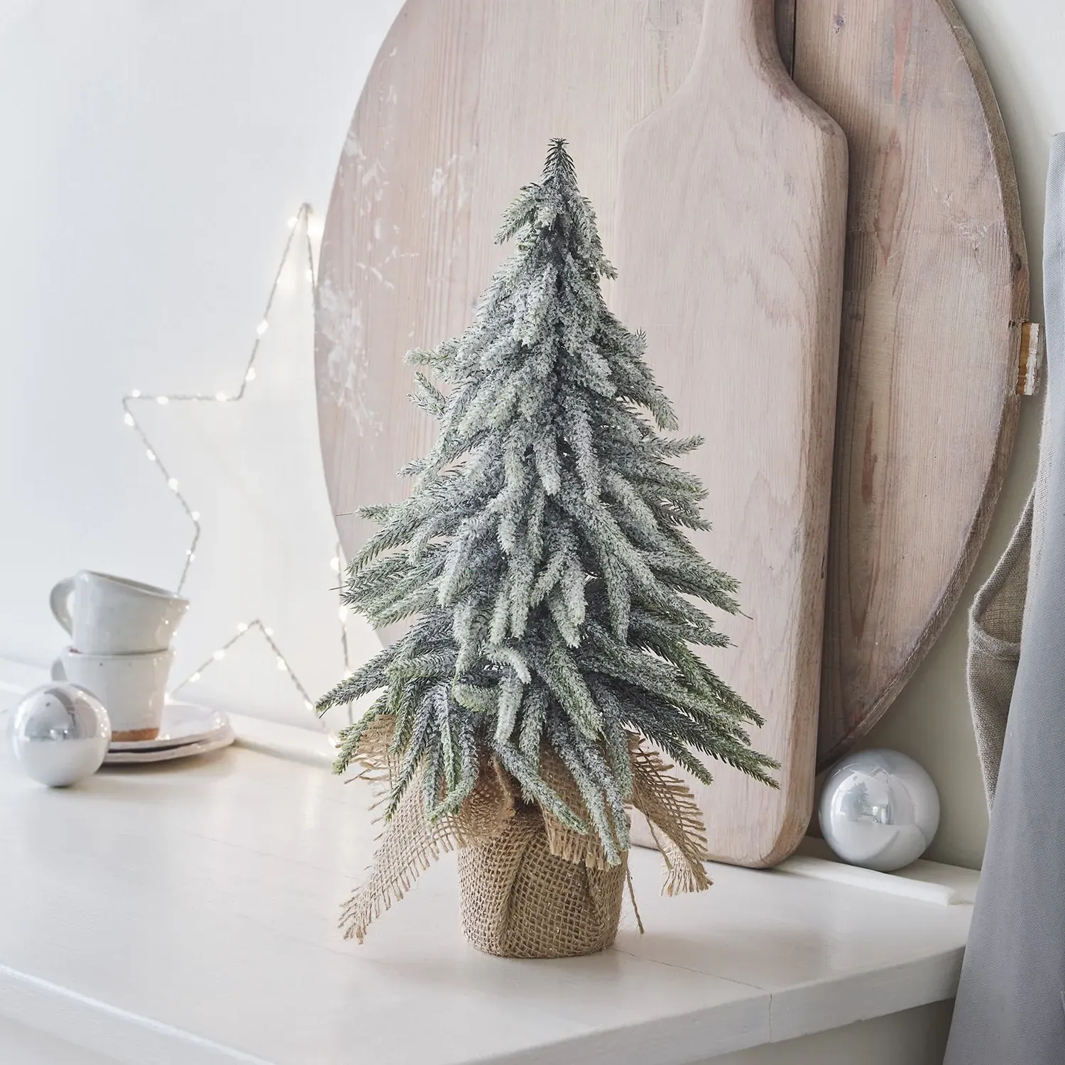35cm Snowy Mini Christmas Tree - White