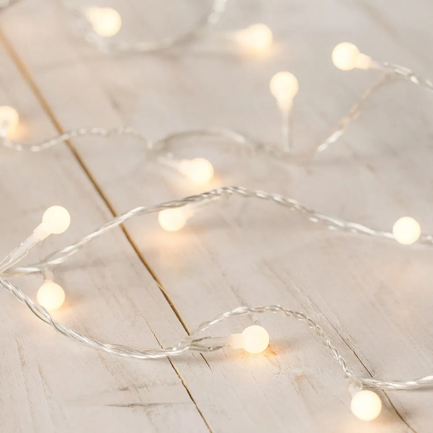 40 Berry Fairy Lights - Warm White, Clear Cable image