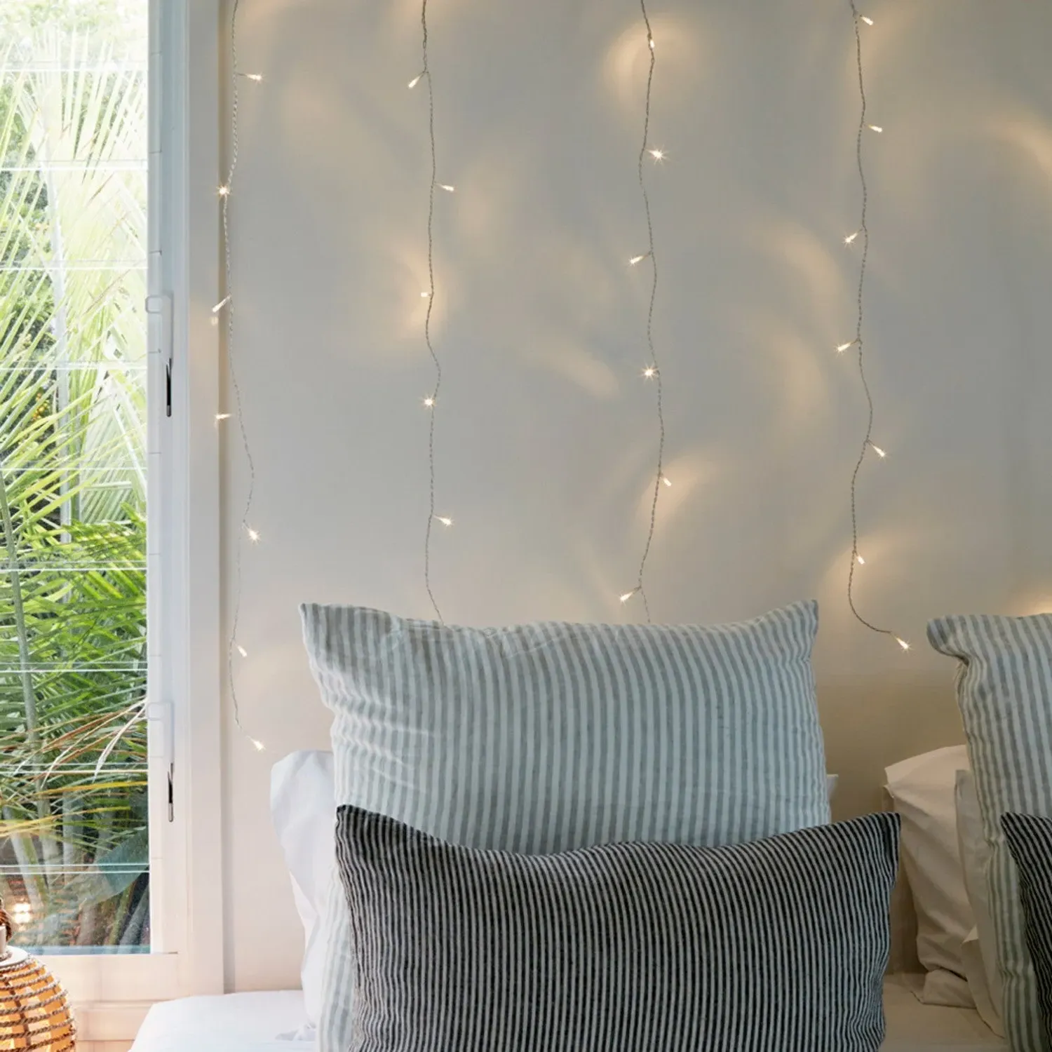 40 LED Curtain Light - Warm White, Clear Cable image