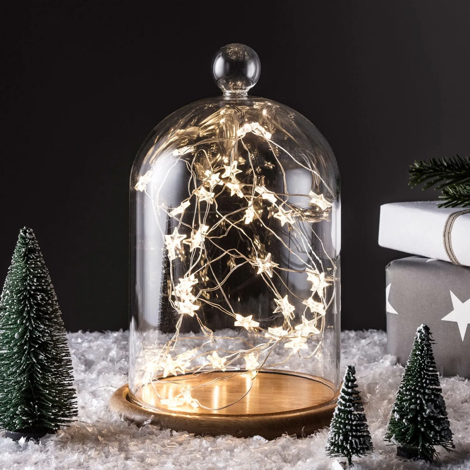40 LED Star Fairy Lights - Warm White, Wire