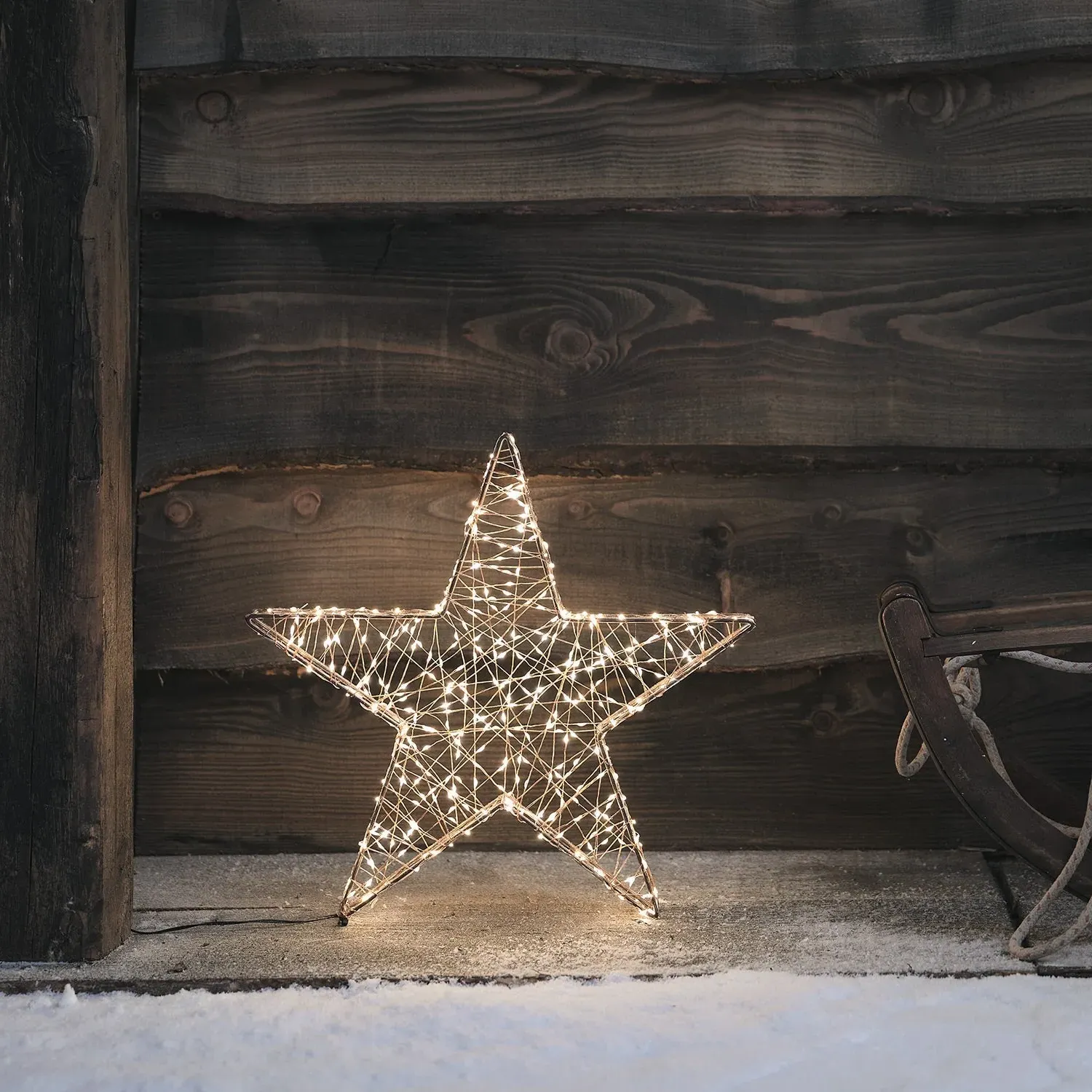 40cm LED Star Light - Warm White, Copper Wire