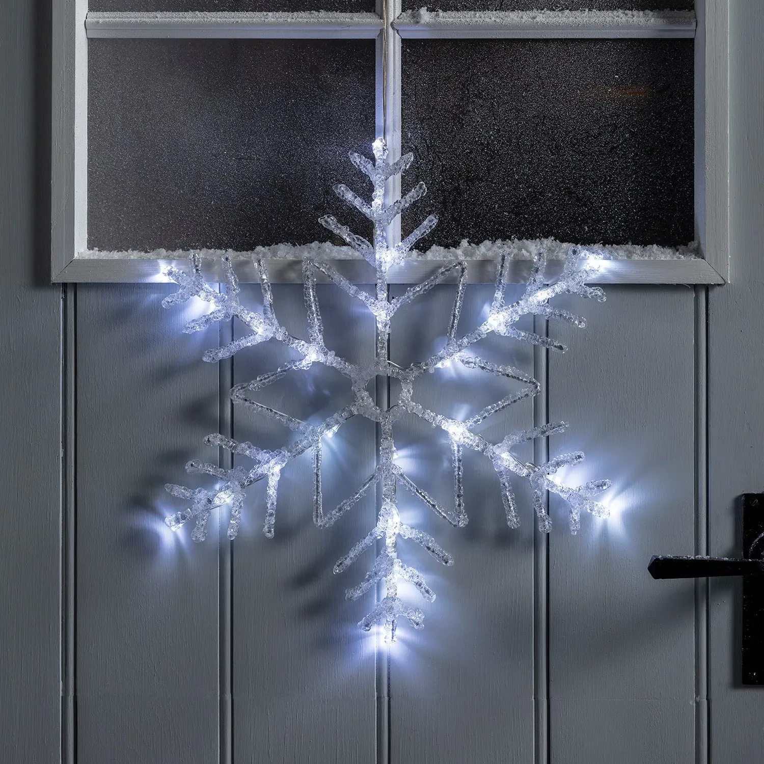 40cm Snowflake Christmas Light - White, LED image