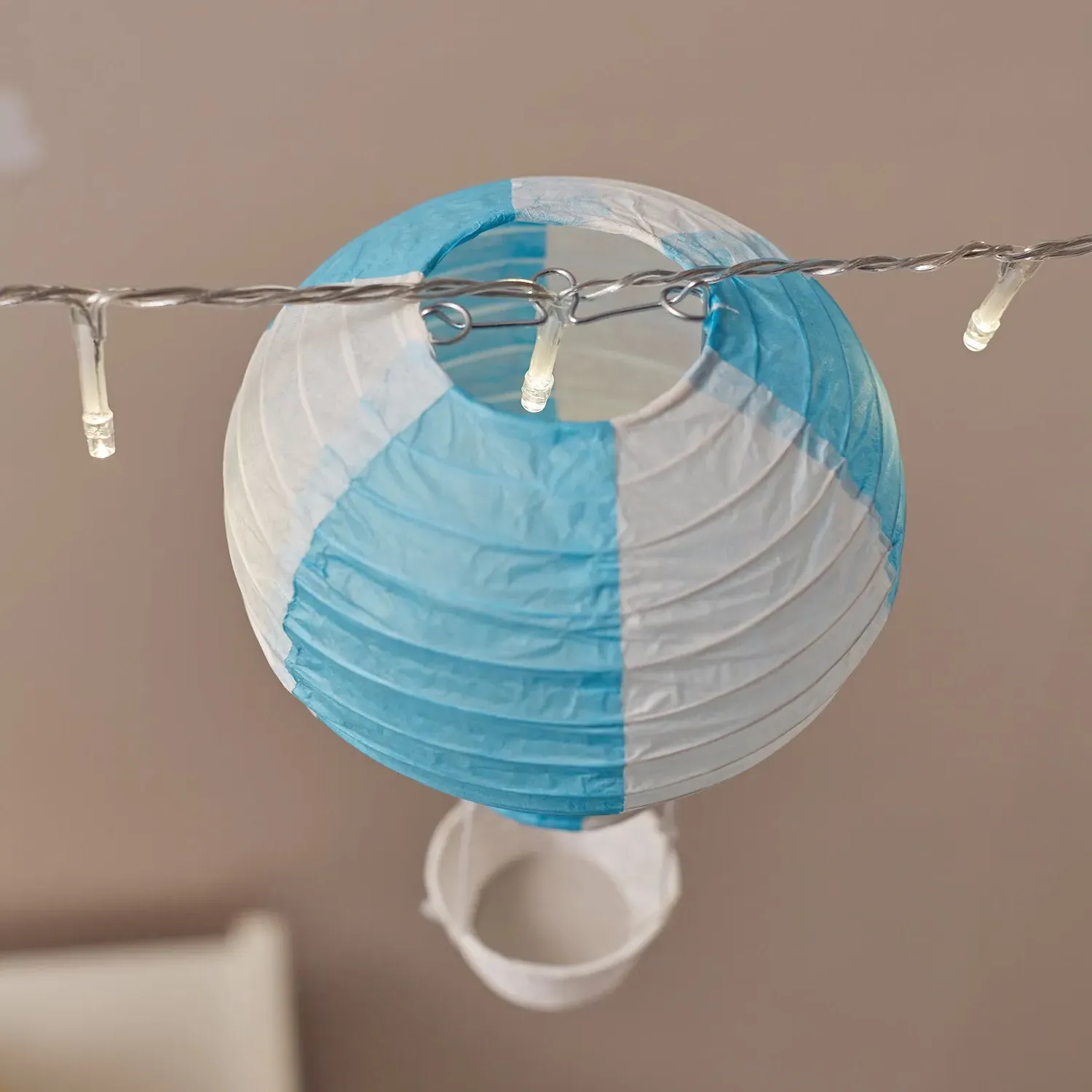 5-Pack Hot Air Balloon Fairy Light Lanterns - Pastel