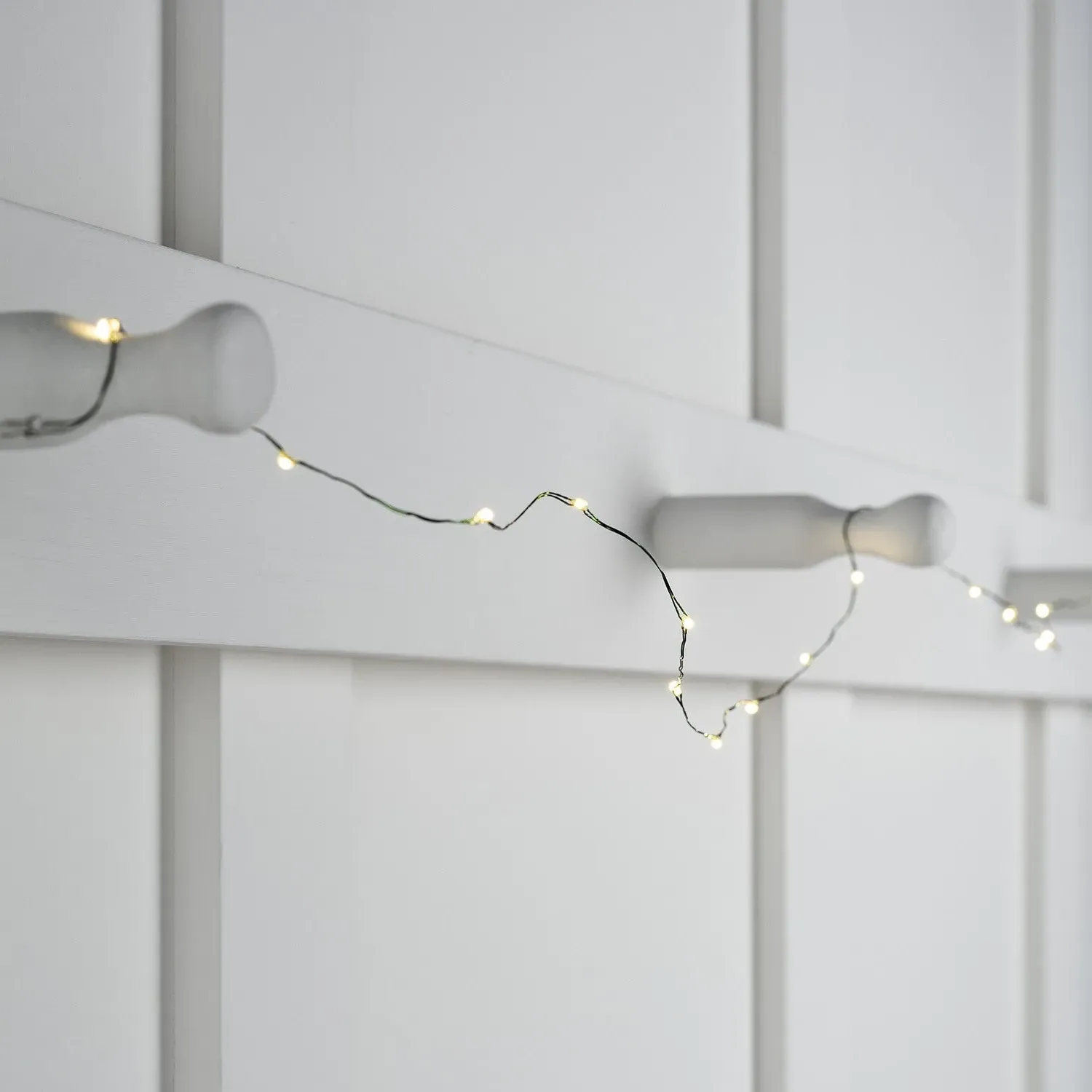 50 LED Micro Fairy Lights - Warm White, Wire