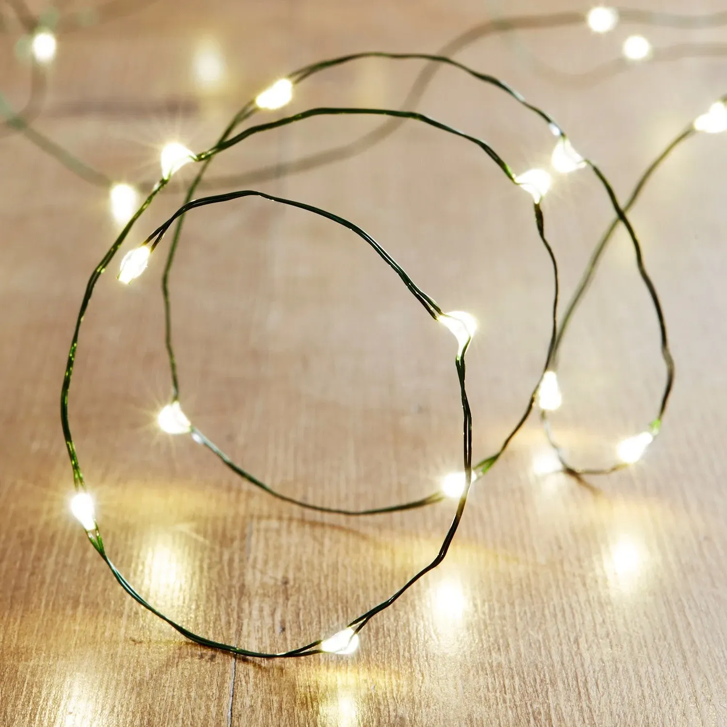50 LED Micro Fairy Lights - Warm White, Wire image
