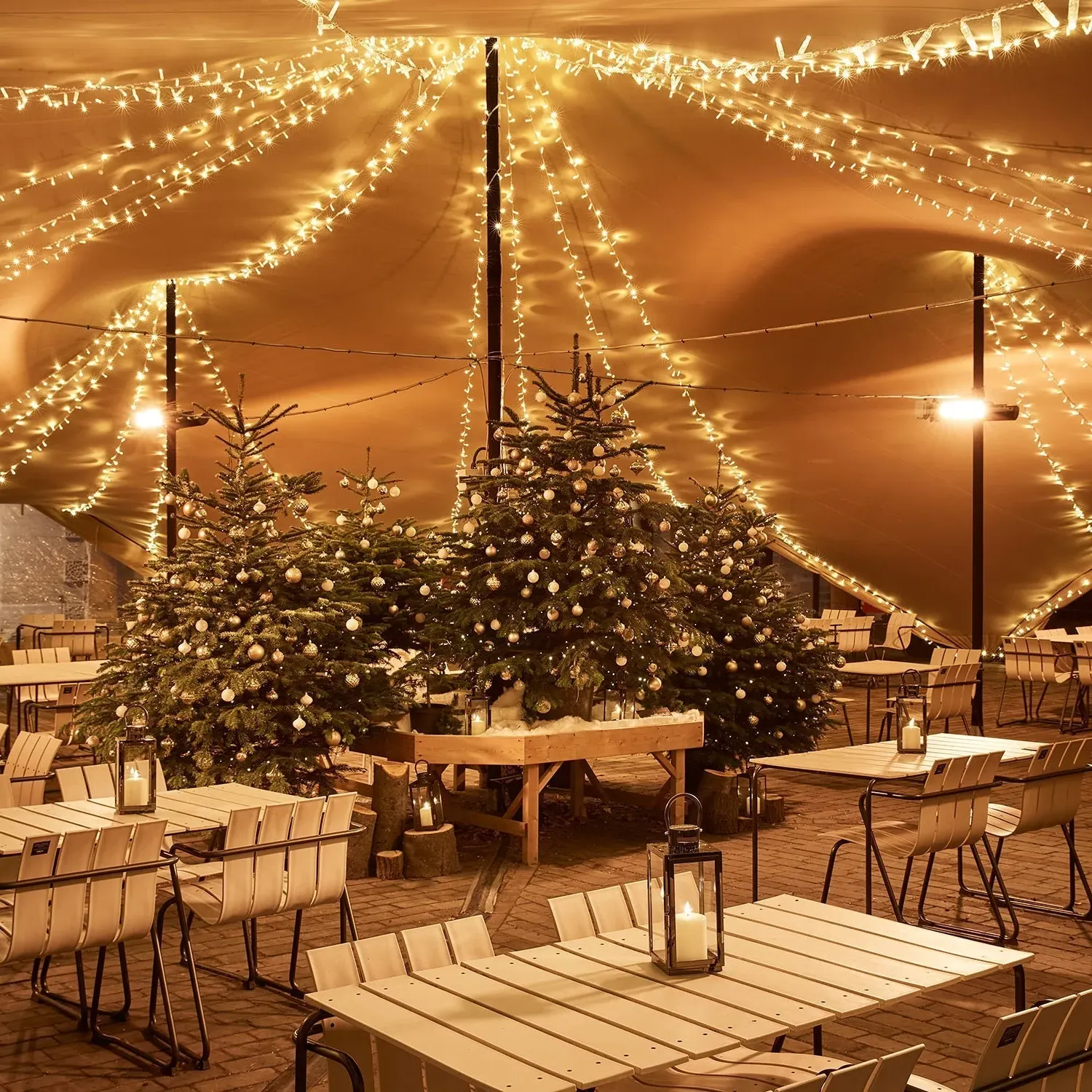 50m Connectable Fairy Lights - Warm White, Clear Cable