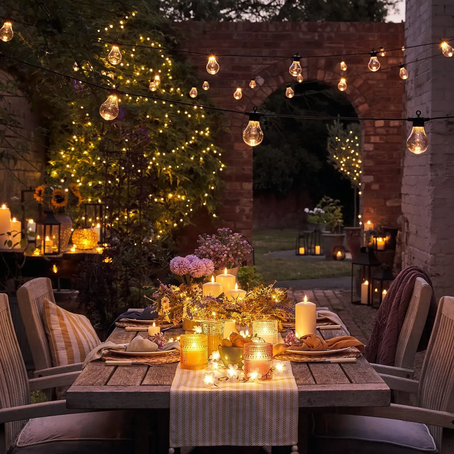 5m Festoon Lights Connectable - Warm White image