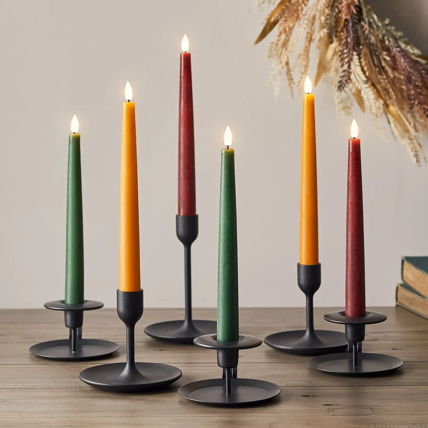 6-Pack LED Taper Candles Remote Control - Multi image