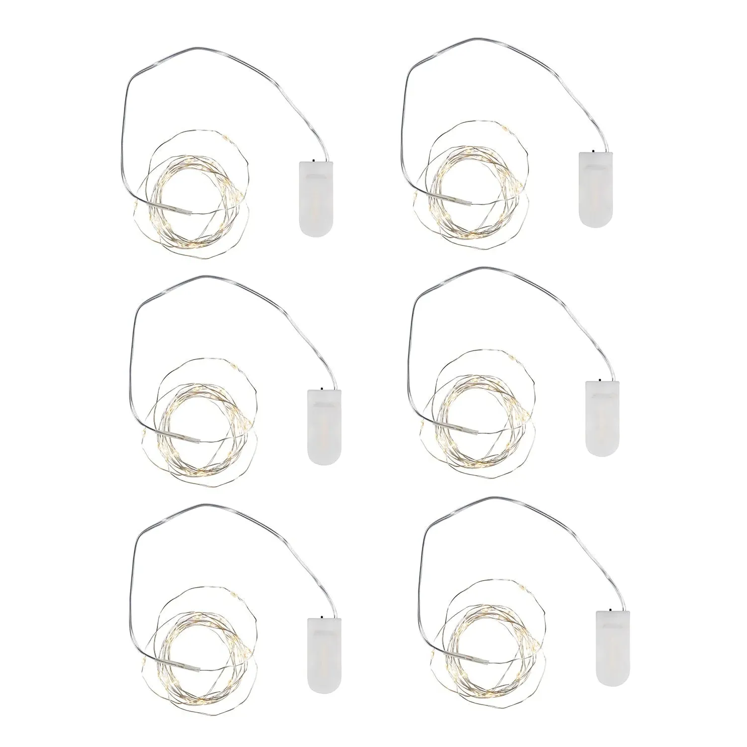 6-Pack Micro Fairy Lights - Warm White, LED