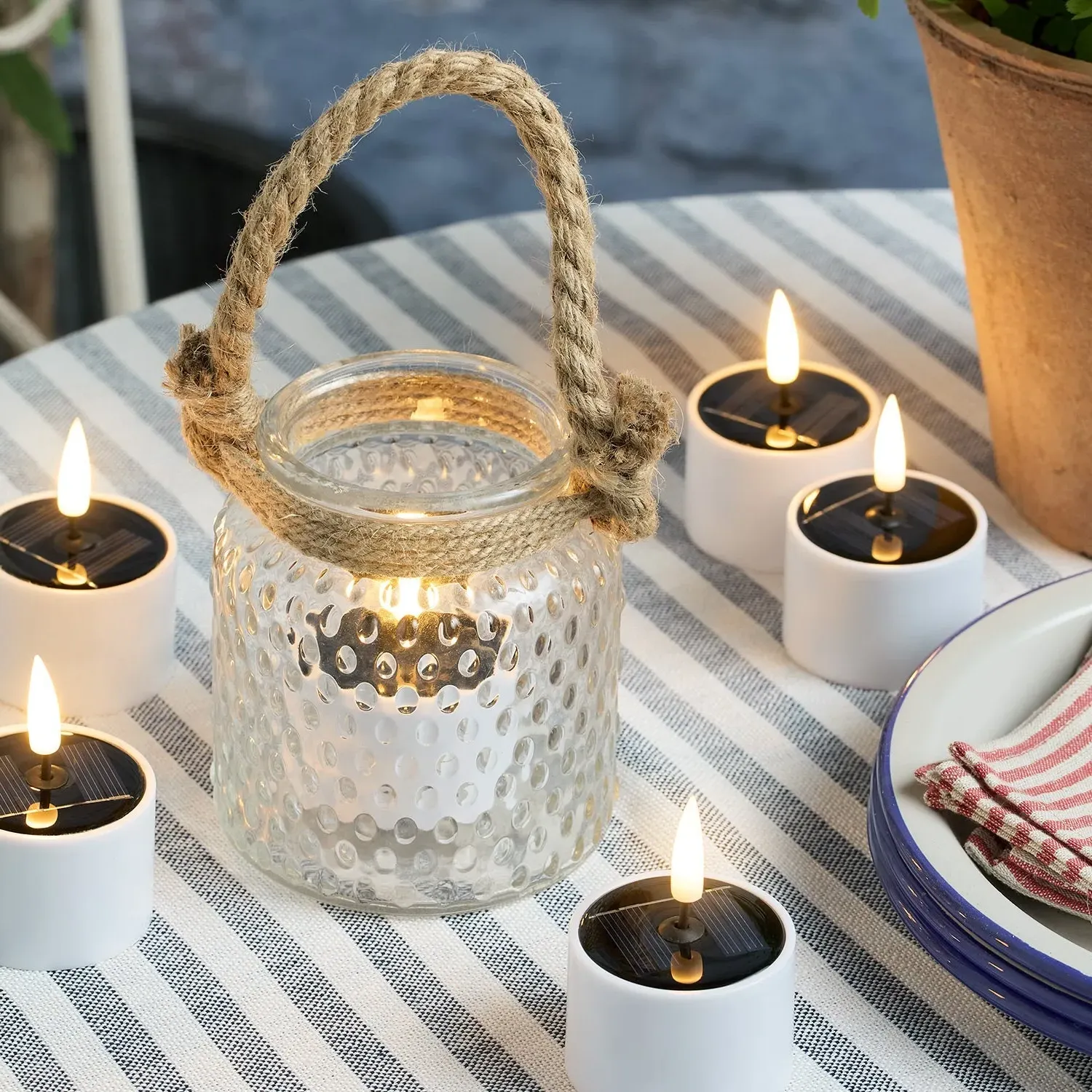 6-Pack Solar LED Tealights - Warm White
