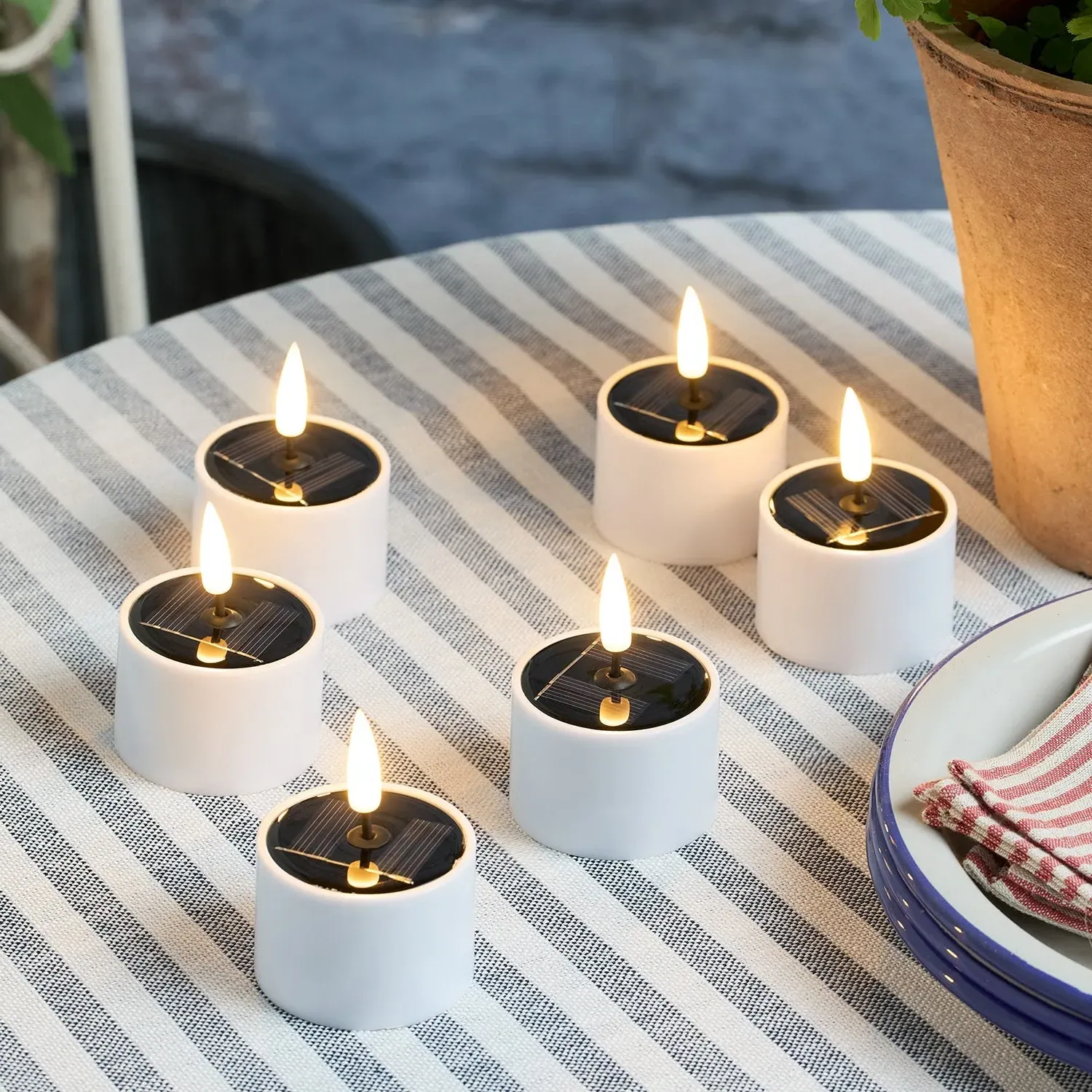 6-Pack Solar LED Tealights - Warm White image