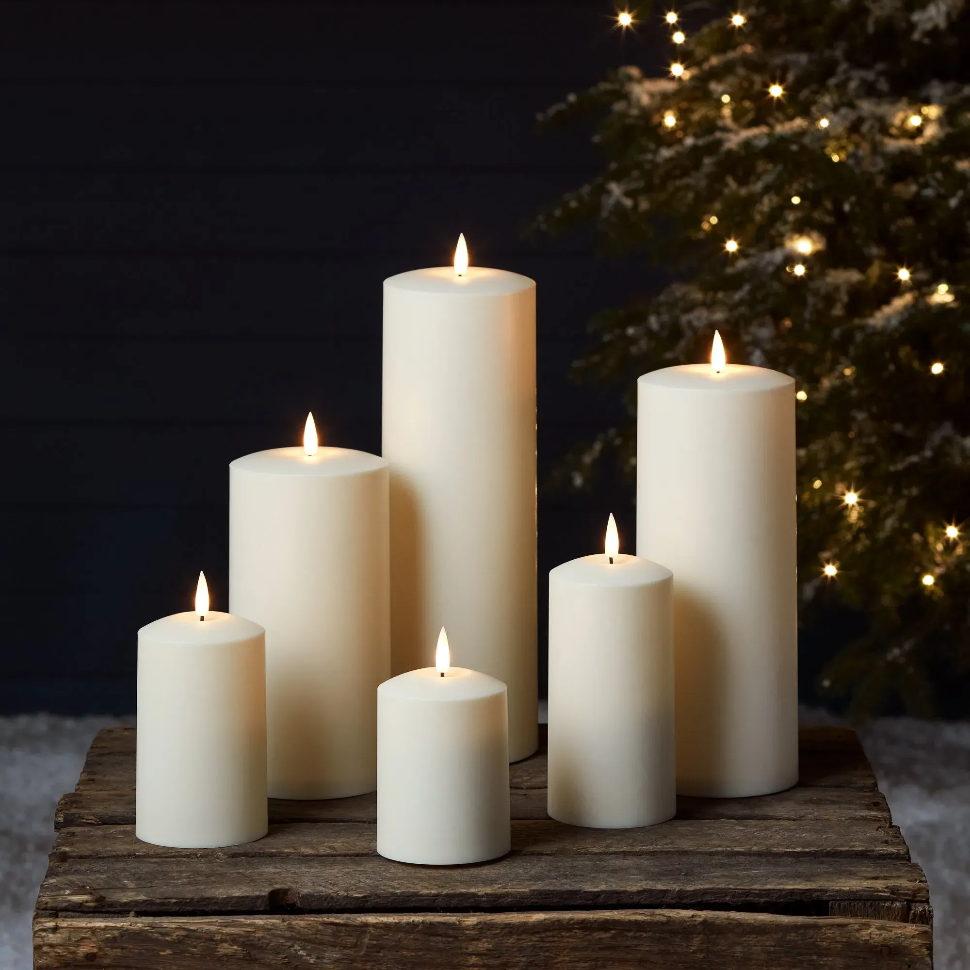 6-Piece Waterproof Outdoor Candles - Warm White image
