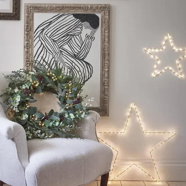 60cm Star Christmas Light - Warm White, Metal