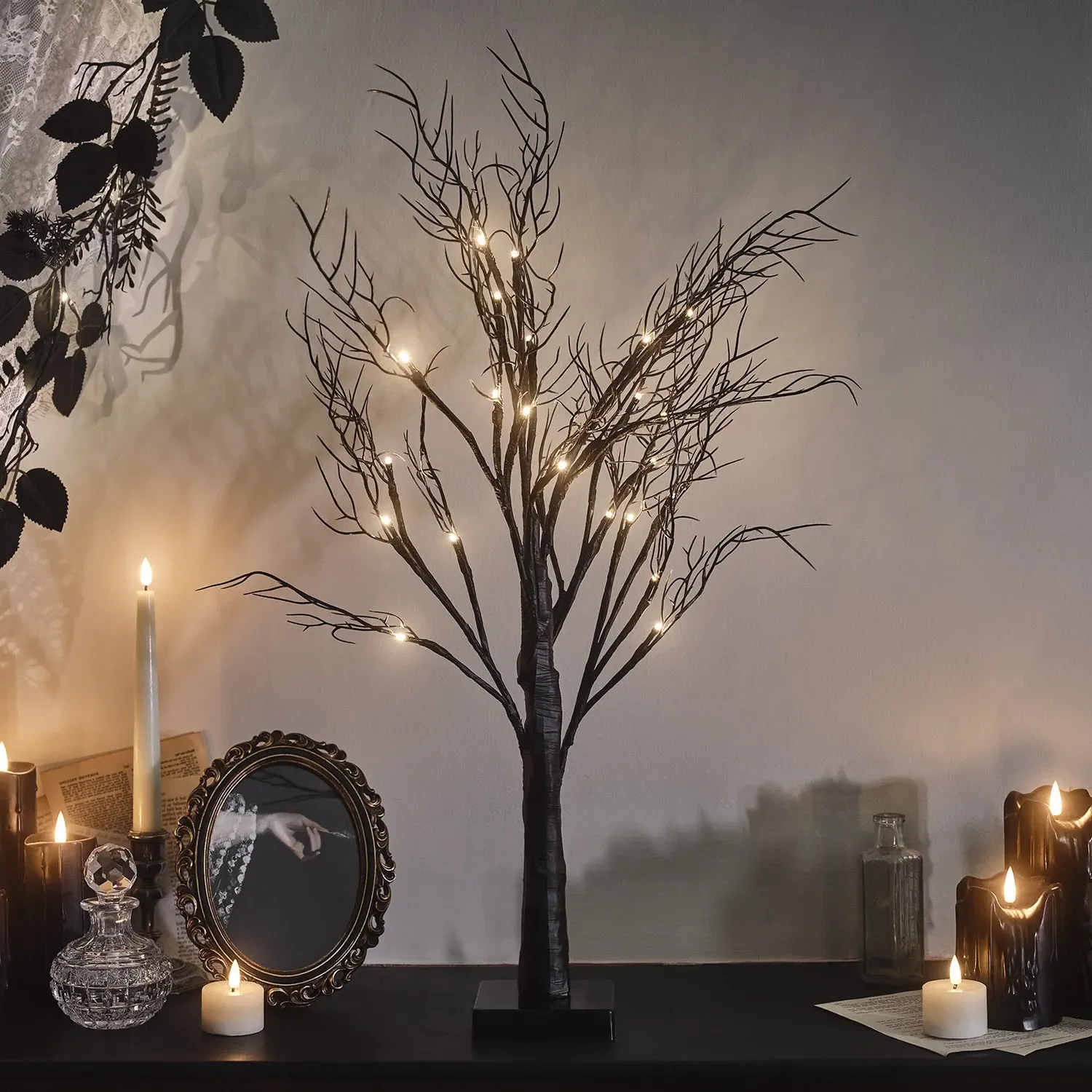70cm LED Twig Tree - Warm White, Rattan image