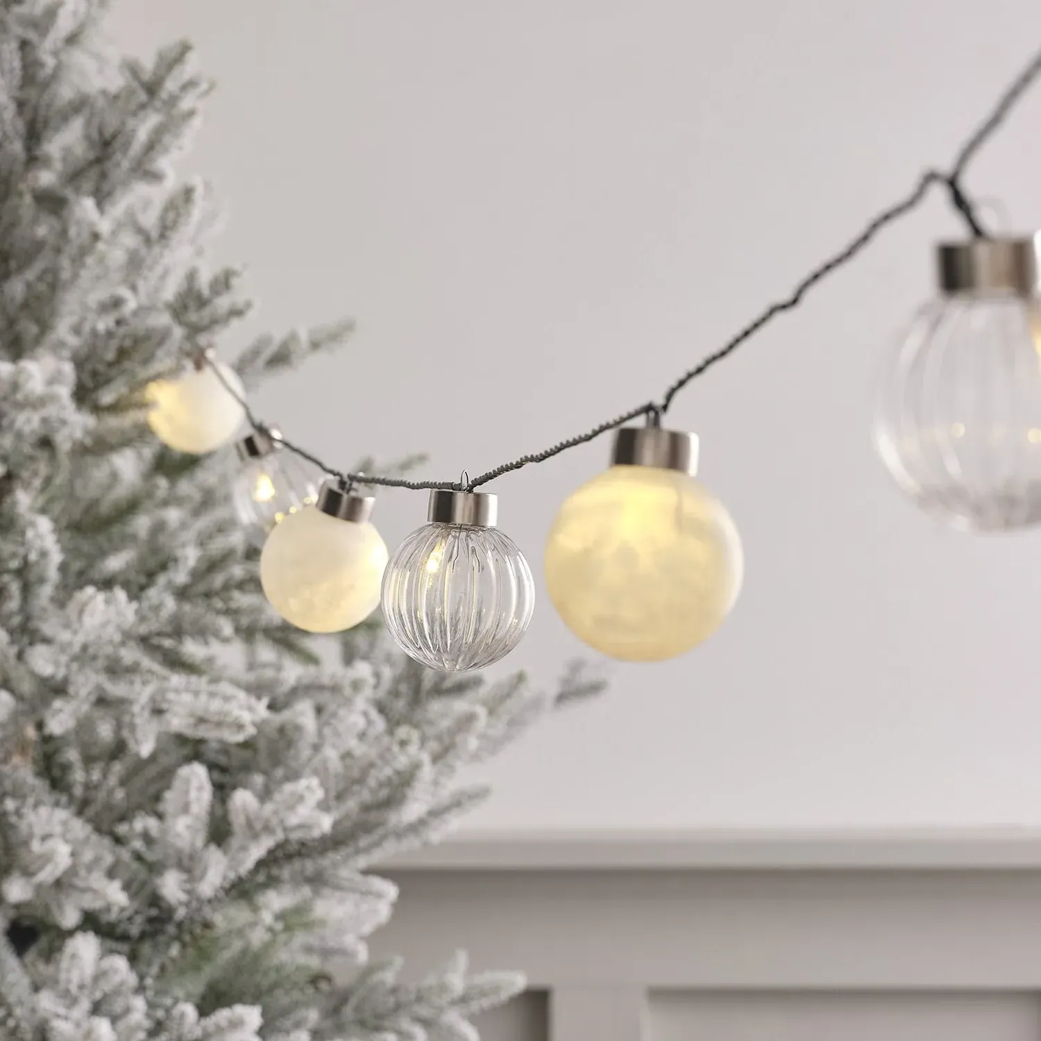 8.4m Bauble LED Garland - Warm White image